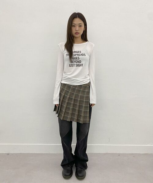 MILLO WOMEN（ミロウーマン）の「タイポグラフィTシャツ[グレー]（Tシャツ/カットソー・レディース・その他・FREE）」の9枚目の写真