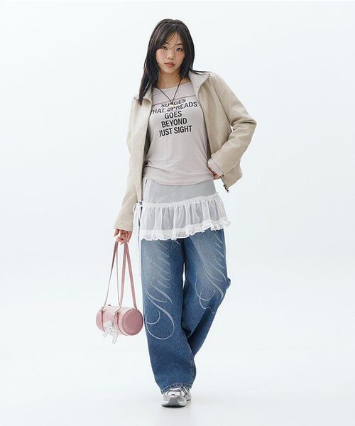 MILLO WOMEN（ミロウーマン）の「タイポグラフィTシャツ[グレー]（Tシャツ/カットソー・レディース・その他・FREE）」の10枚目の写真