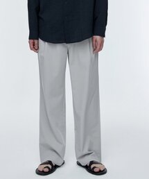[クールタンダード] ワンタックワイドバンディングスラックス [ライトグレー]