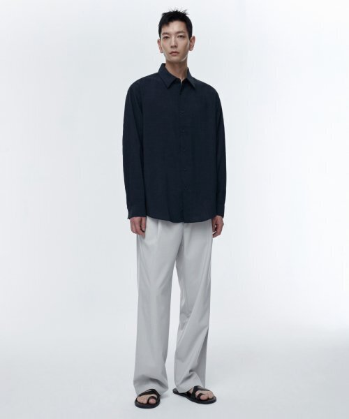 MUSINSA STANDARD（ムシンサスタンダード）の「[クールタンダード] ワンタックワイドバンディングスラックス [ライトグレー]（スラックス・メンズ・その他・40/38/42/36/34/32/30/26/28）」の2枚目の写真