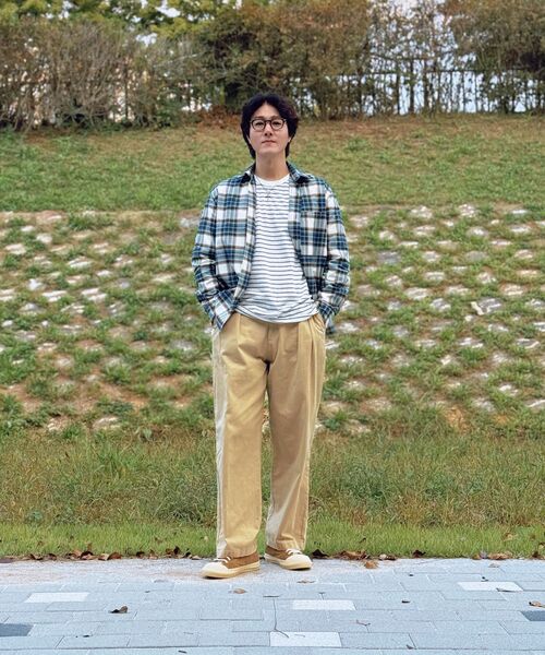TRIP LE SENS（トリップ ル センス）の「シエナファインコットンチェックシャツ_ブルーグリーン（シャツ/ブラウス・メンズ・その他・MEDIUM/LARGE）」の4枚目の写真