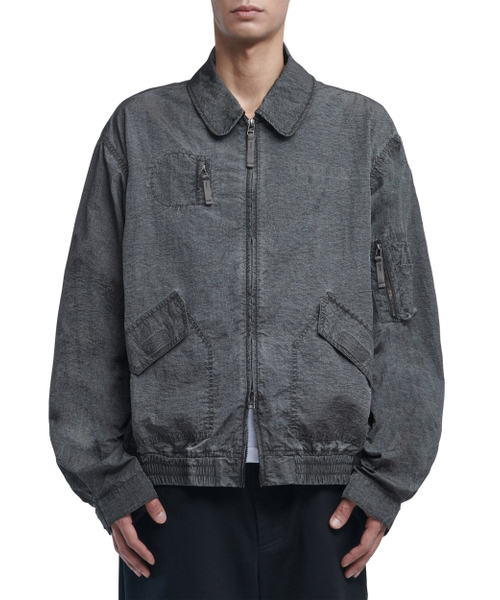 NOMANUAL(NOMANUAL)の「NYLON FLIGHT JACKET - CHARCOAL(ナイロンジャケット・メンズ・その他・MEDIUM/LARGE)」の2枚目の写真