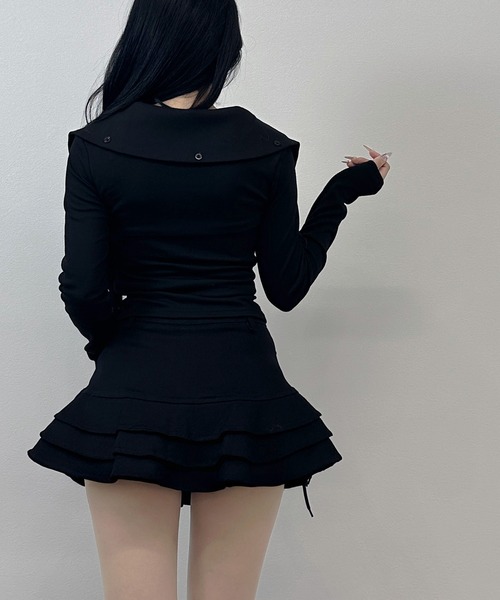 FOLLOWIN(フォロウィン)の「【2WAY取り外し】ファー×ハイネック ストラップトップス(Tシャツ/カットソー・レディース・グレー/ホワイト/ブラック・FREE)」の19枚目の写真