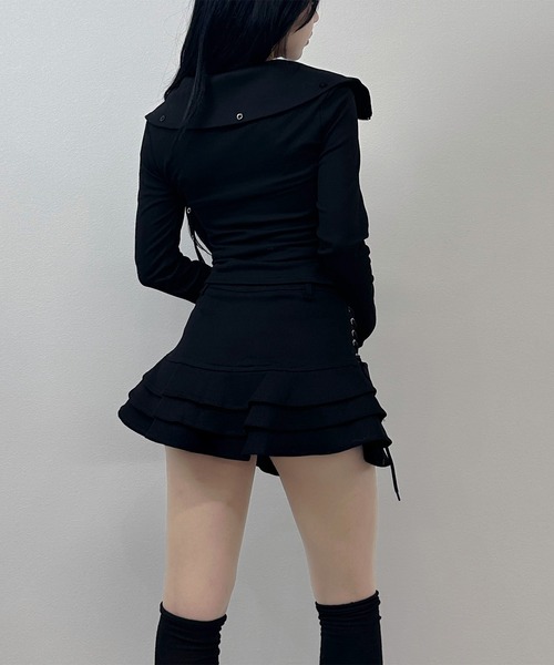 FOLLOWIN(フォロウィン)の「【2WAY取り外し】ファー×ハイネック ストラップトップス(Tシャツ/カットソー・レディース・グレー/ホワイト/ブラック・FREE)」の20枚目の写真