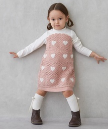 petit main（プティマイン）の「【リンク】クロシェドッキングワンピース（ワンピース）」