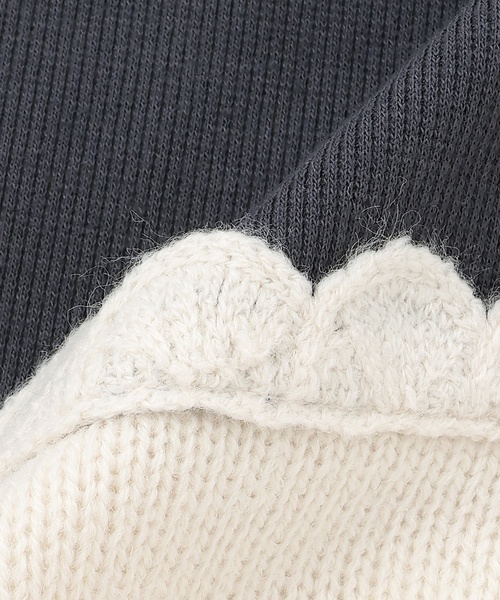 petit main（プティマイン）の「【リンク】クロシェドッキングワンピース（ワンピース・キッズ・ピンク/オフホワイト/ブラック・110cm/120cm/90cm/80ｃｍ/130cm/100cm）」の9枚目の写真