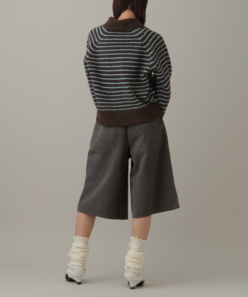 3.3 Field Trip (3.3フィールドトリップ)の「3.3 Field Trip/ウールライクバミューダパンツ(スウェットパンツ・レディース・ブラック/グレー・FREE)」の5枚目の写真