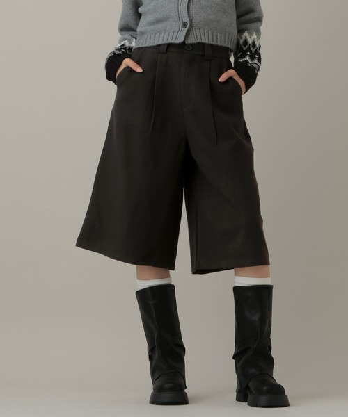 3.3 Field Trip (3.3フィールドトリップ)の「3.3 Field Trip/ウールライクバミューダパンツ(スウェットパンツ・レディース・ブラック/グレー・FREE)」の21枚目の写真