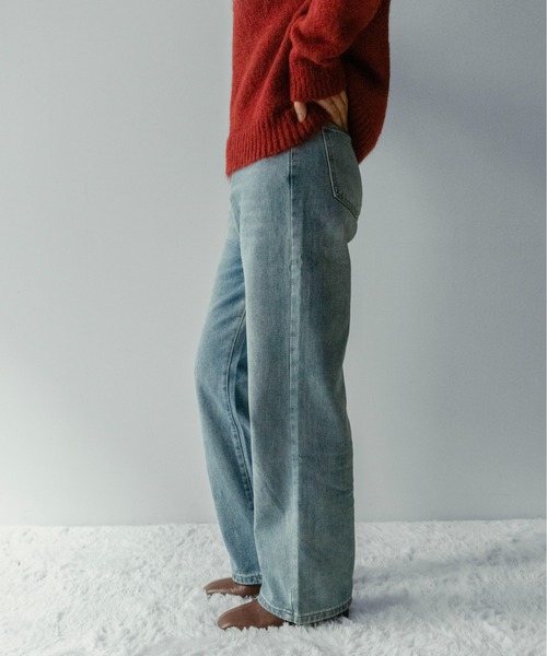 on:nue（オンニュ）の「【on:nue】[低身長/高身長/サイズ展開有/2色展開] リラックスルーズストレートデニムパンツ（デニムパンツ・レディース・ライトブルー/ブルー・SMALL/MEDIUM/LARGE）」の4枚目の写真