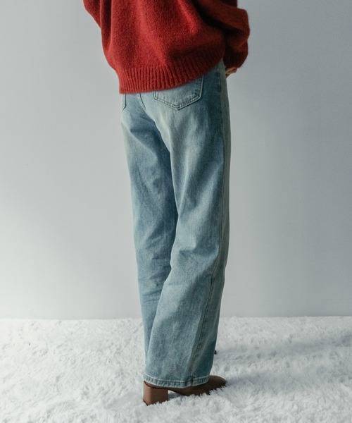 on:nue（オンニュ）の「【on:nue】[低身長/高身長/サイズ展開有/2色展開] リラックスルーズストレートデニムパンツ（デニムパンツ・レディース・ライトブルー/ブルー・SMALL/MEDIUM/LARGE）」の5枚目の写真