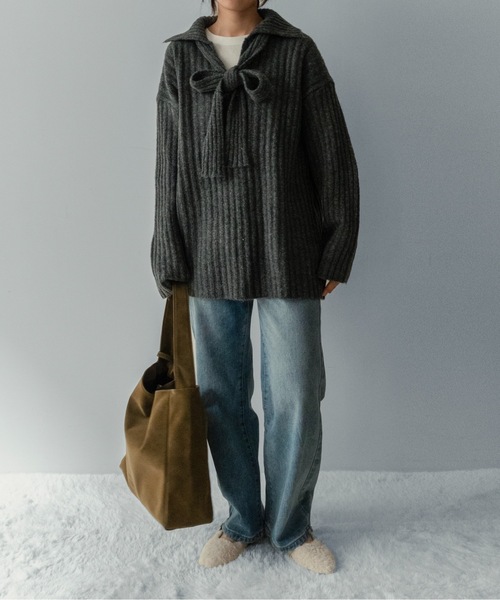 on:nue（オンニュ）の「【on:nue】[低身長/高身長/サイズ展開有/2色展開] リラックスルーズストレートデニムパンツ（デニムパンツ・レディース・ライトブルー/ブルー・SMALL/MEDIUM/LARGE）」の12枚目の写真