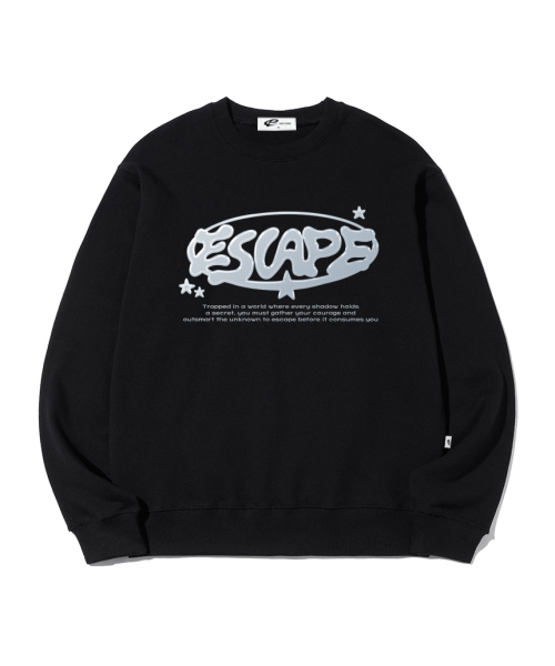 ESCAPEFROM（エスケープフロム）の「オーバルスターロゴプリントスウェットブラック（スウェット・レディース・その他・LARGE/MEDIUM）」の2枚目の写真