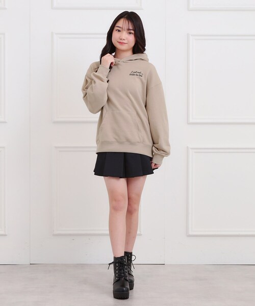 PINK-latte（ピンクラテ）の「くま耳チュニックパーカー（パーカー・キッズ・アイボリー/ブラック/ライトベージュ・13/14/15 /16）」の22枚目の写真