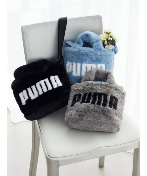 PUMA（プーマ）の「【PUMA】UP FAUX FURミニショッパーバッグ（ハンドバッグ・レディース・ブラック/ブルー/グレー・FREE）」の4枚目の写真