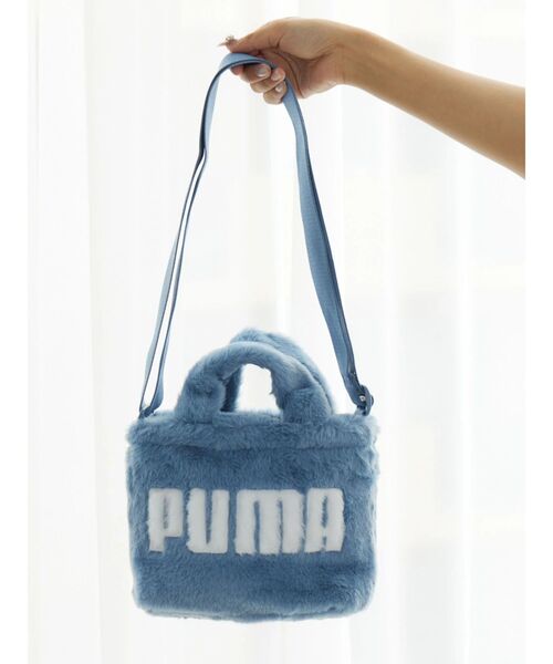 PUMA（プーマ）の「【PUMA】UP FAUX FURミニショッパーバッグ（ハンドバッグ・レディース・ブラック/ブルー/グレー・FREE）」の8枚目の写真
