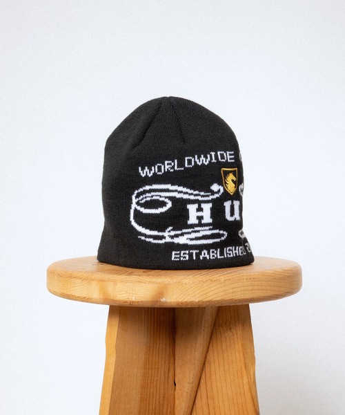 HUF（ハフ）の「WORLDWIDE CLOTHIERS BEANIE（ニットキャップ/ビーニー・メンズ・レッド/ブラック/ナチュラル・O/S）」の21枚目の写真