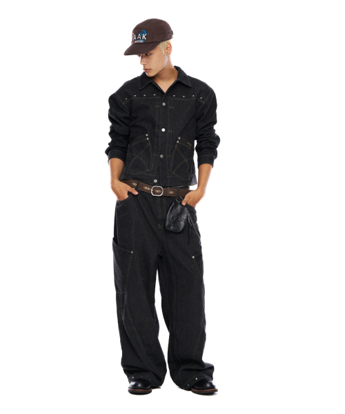 AAKAM（アーカム）の「Oblique Pocket Denim Jacket (Black)（デニムジャケット・レディース・その他・1/2）」の5枚目の写真