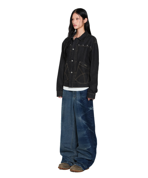 AAKAM（アーカム）の「Oblique Pocket Denim Jacket (Black)（デニムジャケット・レディース・その他・1/2）」の11枚目の写真