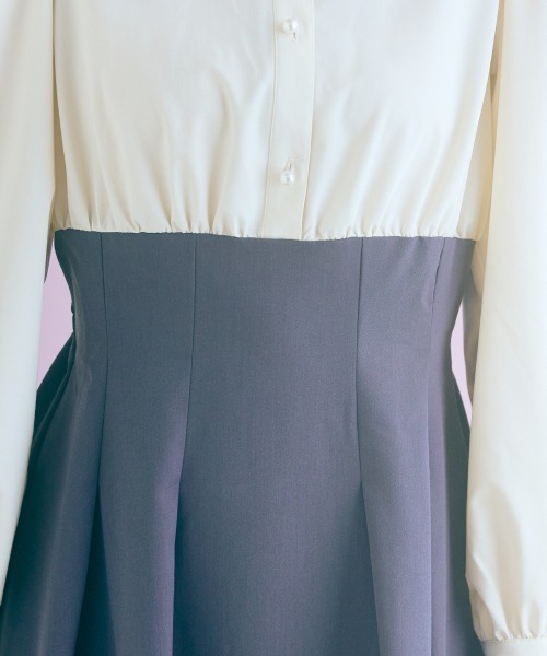 marun(マルン)の「<大きいサイズ>ブラウスドッキングワンピース marun(ワンピース・レディース・アイボリー系・5L/4L/3L/LL/L)」の11枚目の写真