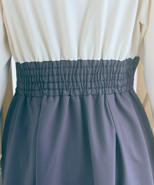 marun(マルン)の「<大きいサイズ>ブラウスドッキングワンピース marun(ワンピース・レディース・アイボリー系・5L/4L/3L/LL/L)」の12枚目の写真