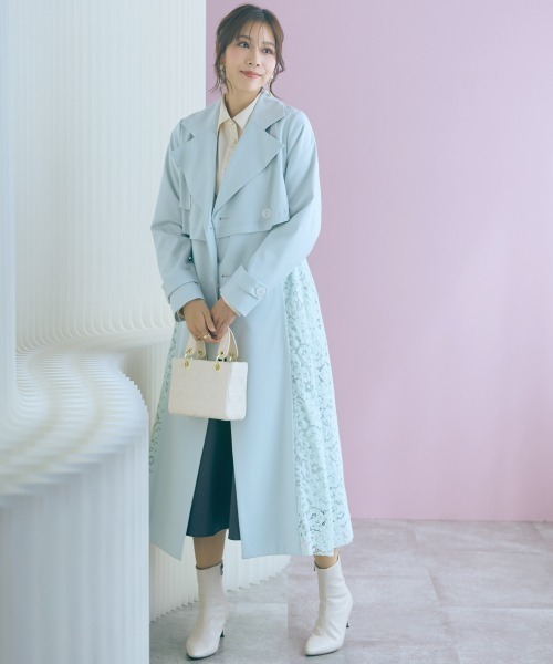 marun(マルン)の「<大きいサイズ>ブラウスドッキングワンピース marun(ワンピース・レディース・アイボリー系・5L/4L/3L/LL/L)」の6枚目の写真