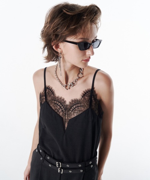 JOSE MOON（ジョゼムーン）の「LACE TRIM WOOL DRESS/レーストリムウールドレス（ドレス・レディース・チャコールグレー/ブラック/カーキ・36/38）」の15枚目の写真