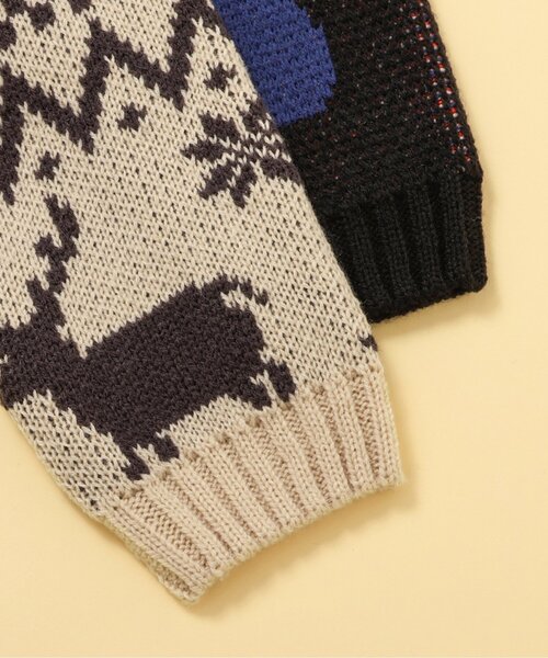 BREEZE（ブリーズ）の「【洗える/リンク】総柄バリエーションニットボディオール（ロンパース・キッズ・キナリ/ブラック・80）」の7枚目の写真