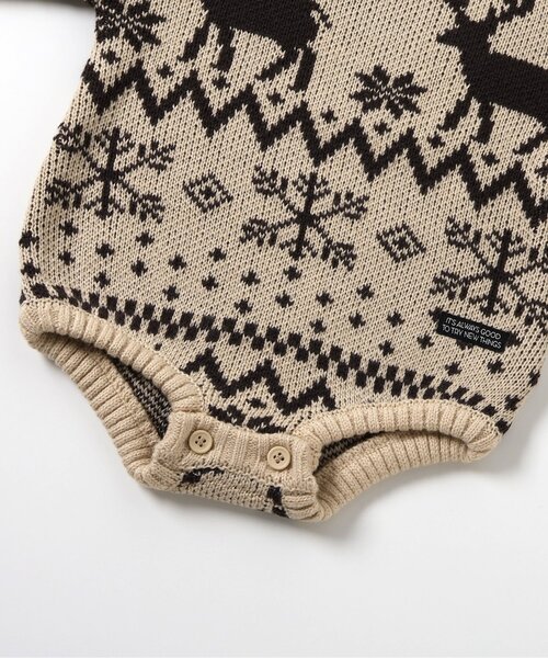 BREEZE（ブリーズ）の「【洗える/リンク】総柄バリエーションニットボディオール（ロンパース・キッズ・キナリ/ブラック・80）」の14枚目の写真