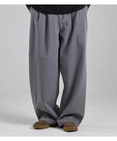 BUTTON SEOUL(ボタンソウル)の「ツーピンタックレギュラーフィットスラックス(グレー)(スラックス・メンズ・その他・L(50)/X-LARGE/M(48))」の3枚目の写真