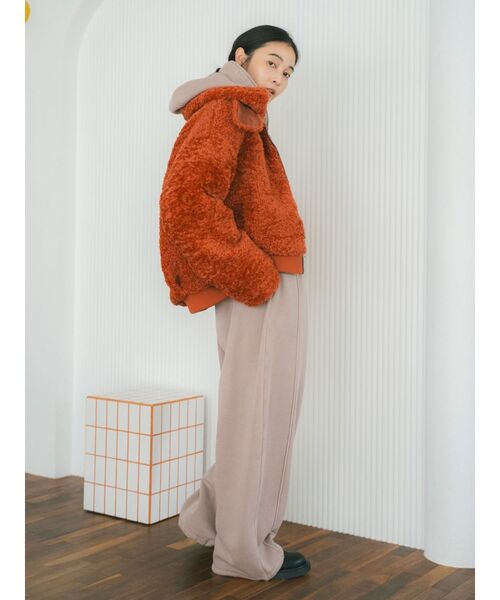 Ungrid(アングリッド)の「ボアショートブルゾン(ブルゾン・レディース・アイボリー/オレンジ・FREE)」の7枚目の写真