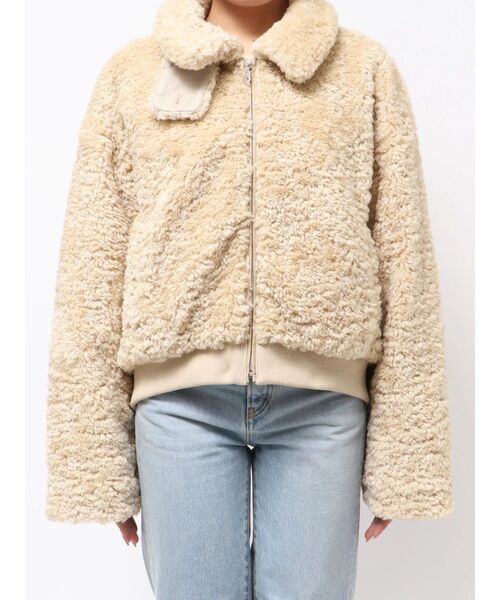 Ungrid(アングリッド)の「ボアショートブルゾン(ブルゾン・レディース・アイボリー/オレンジ・FREE)」の8枚目の写真