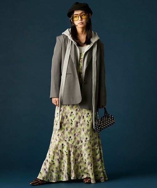 GEVS.（ジェイヴィス）の「綿100％リボンジップアップパーカー＜大きいサイズ有＞GEVS.（パーカー・レディース・杢グレー/ブラック・4L/3L/LL/L/M/5L）」の21枚目の写真