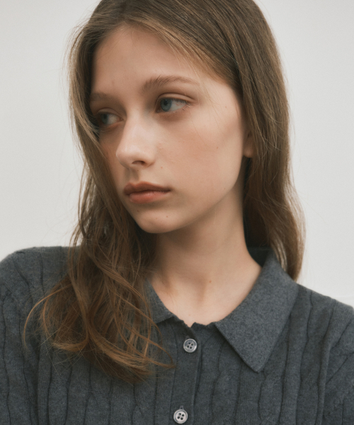 WEDNESDAYOASISFORWOMEN(ウェンズデー オアシス フォー ウーマン)の「ツイストカシミヤブレンドニットカーディガン_GRAY(WC25-KN39)(カーディガン/ボレロ・レディース・グレー・FREE)」の4枚目の写真