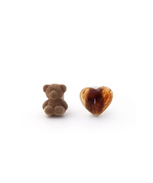 colleca la(コレカラ)の「くま&ハートのシューズクリップセット(シューズ小物/雑貨・レディース・ブラウン/ホワイト・FREE)」の7枚目の写真