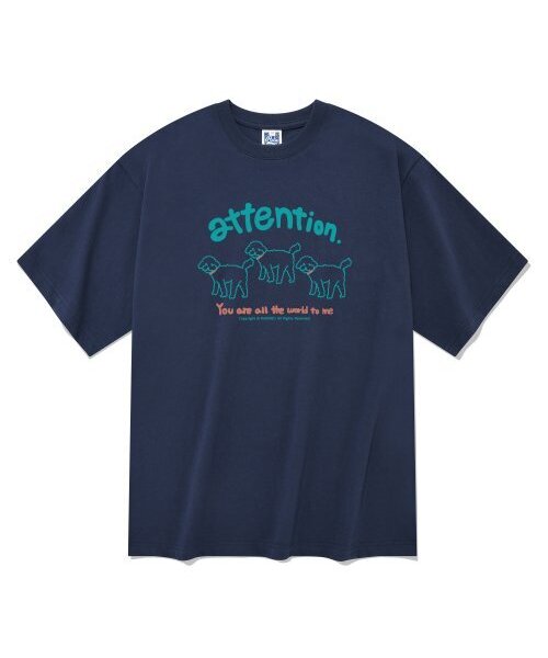 RADINEO(ラディネオ)の「アテンション 半袖Tシャツ ネイビー(Tシャツ/カットソー・メンズ・その他・LARGE/MEDIUM/SMALL/X-LARGE)」の1枚目の写真
