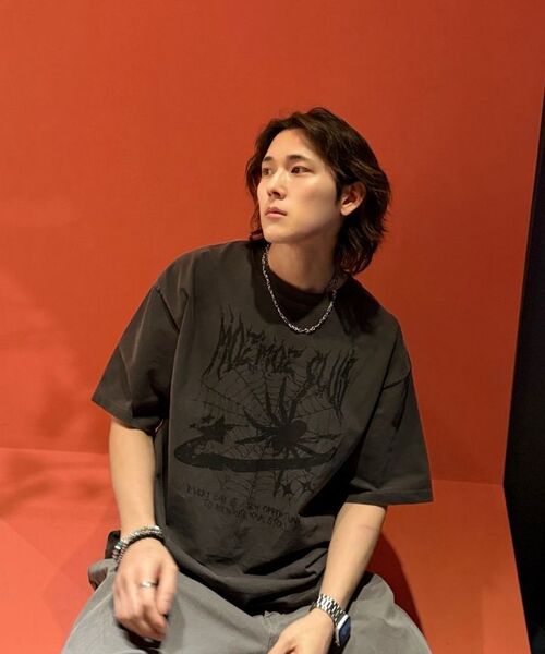 MOZMOZ(モズモズ)の「スパイダー オーバーサイズ ピグメント 半袖Tシャツ ピンク(Tシャツ/カットソー・レディース・その他・M/XL/XXL)」の12枚目の写真