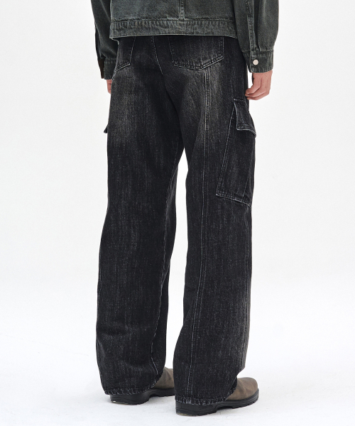 DECET(デケト)の「Cargo Carpenter Wide Jeans DCPT042BlackA(デニムパンツ・レディース・その他・26/28/34/30/32)」の8枚目の写真