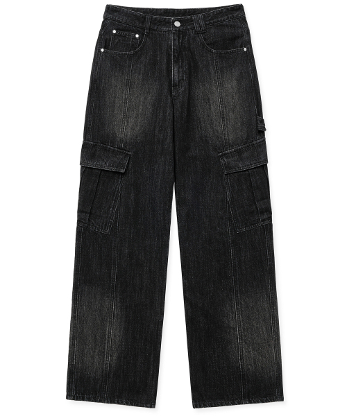 DECET(デケト)の「Cargo Carpenter Wide Jeans DCPT042BlackA(デニムパンツ・レディース・その他・26/28/34/30/32)」の9枚目の写真