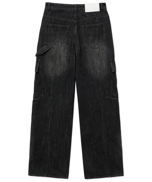 DECET(デケト)の「Cargo Carpenter Wide Jeans DCPT042BlackA(デニムパンツ・レディース・その他・26/28/34/30/32)」の10枚目の写真
