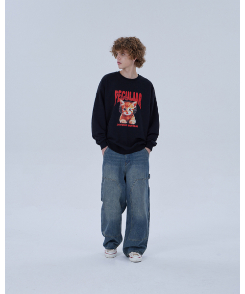 DYSFUNCT(ディスファンクト)の「DOUBLE KNEE WASHING DENIM PANTS (BLUE)(デニムパンツ・メンズ・その他・X-SMALL/SMALL/MEDIUM/LARGE/X-LARGE)」の3枚目の写真