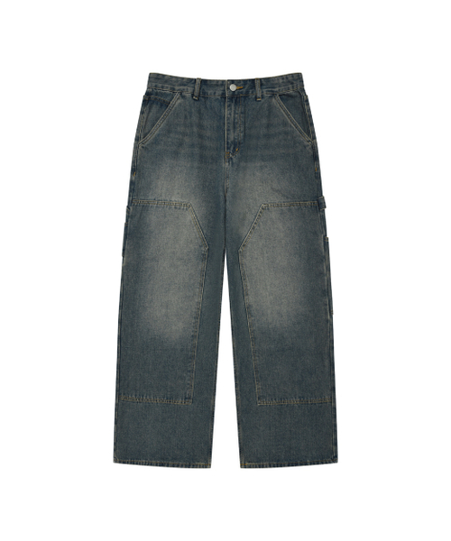 DYSFUNCT(ディスファンクト)の「DOUBLE KNEE WASHING DENIM PANTS (BLUE)(デニムパンツ・メンズ・その他・X-SMALL/SMALL/MEDIUM/LARGE/X-LARGE)」の4枚目の写真