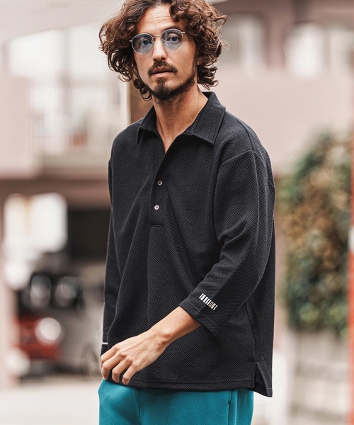 felkod(フィルコッド)の「ms6343-Waffle Mesh Tuck Shirts シャツ(F26S070)(シャツ/ブラウス・メンズ・ホワイト/ブラック・S/M/L)」の2枚目の写真