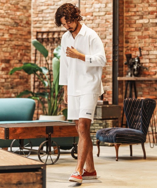 felkod(フィルコッド)の「ms6343-Waffle Mesh Tuck Shirts シャツ(F26S070)(シャツ/ブラウス・メンズ・ホワイト/ブラック・S/M/L)」の9枚目の写真