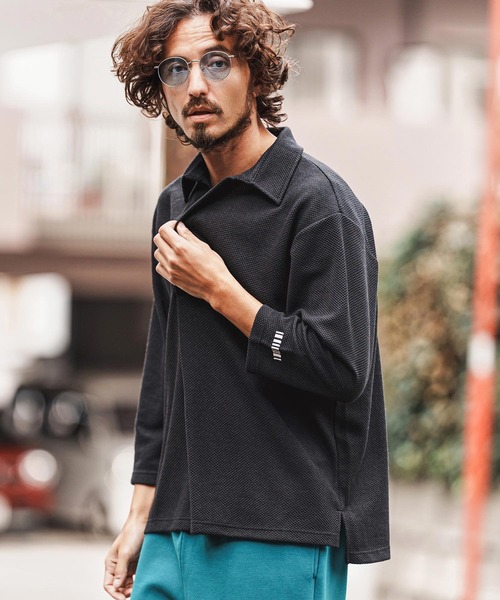 felkod(フィルコッド)の「ms6343-Waffle Mesh Tuck Shirts シャツ(F26S070)(シャツ/ブラウス・メンズ・ホワイト/ブラック・S/M/L)」の10枚目の写真