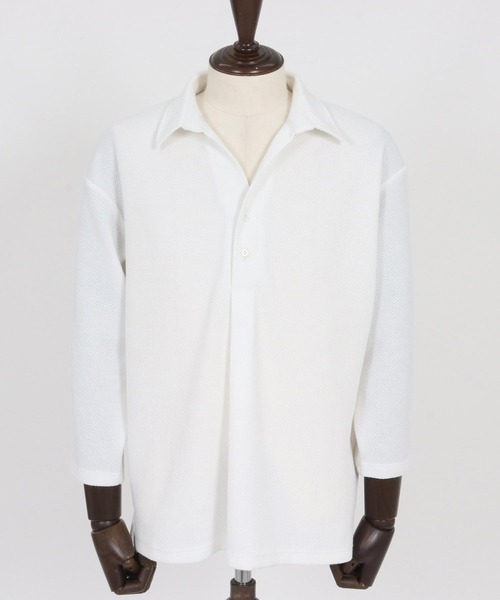 felkod(フィルコッド)の「ms6343-Waffle Mesh Tuck Shirts シャツ(F26S070)(シャツ/ブラウス・メンズ・ホワイト/ブラック・S/M/L)」の15枚目の写真