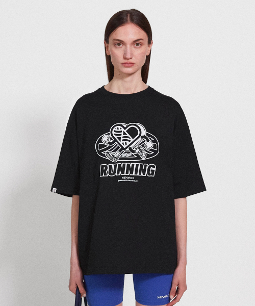 MENASOO（ミナス）の「New Big Hearttrack Graphic T Shirt_Black_W（Tシャツ/カットソー・レディース・ブラック・1/2/3）」の2枚目の写真