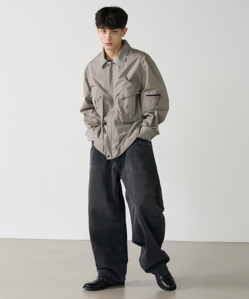 NOUN(ノウン)の「nylon shirts jacket (beige)(ナイロンジャケット・メンズ・その他・1/2)」の2枚目の写真