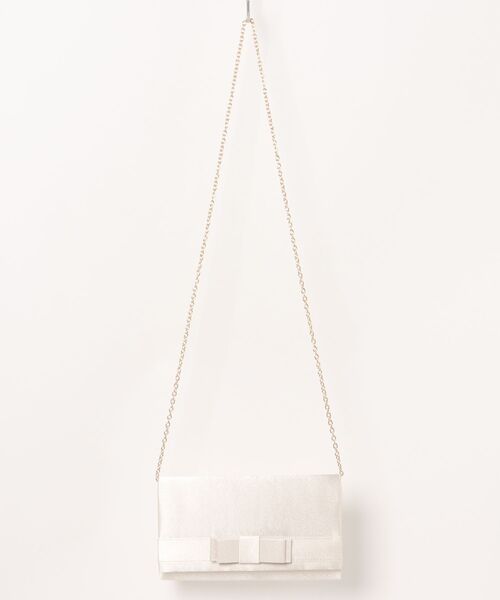 STRAWBERRY-FIELDS（ストロベリーフィールズ）の「【ZOZOTOWN限定販売商品】 サテンリボン2WAY（クラッチバッグ・レディース・ブラック/ベージュ・FREE）」の3枚目の写真