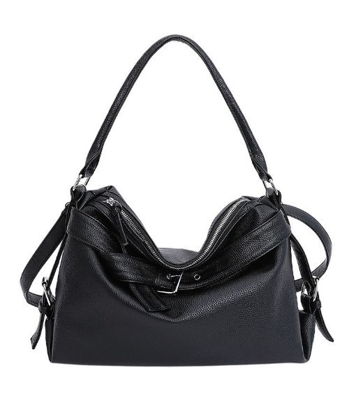 DIAVEL（ディアベル）の「【4色展開・2WAY】韓国CHILLムード ソフトレザー大容量ショルダー＆クロスバッグ（ショルダーバッグ・レディース・ホワイト/ブラック/シルバー/ブラウン・F）」の22枚目の写真