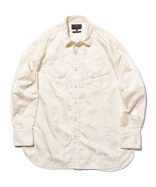 BEAMS PLUS（ビームスプラス）の「Western Shirt Jacquard（シャツ/ブラウス・メンズ・ホワイト・SMALL/MEDIUM/LARGE/X-LARGE）」の4枚目の写真
